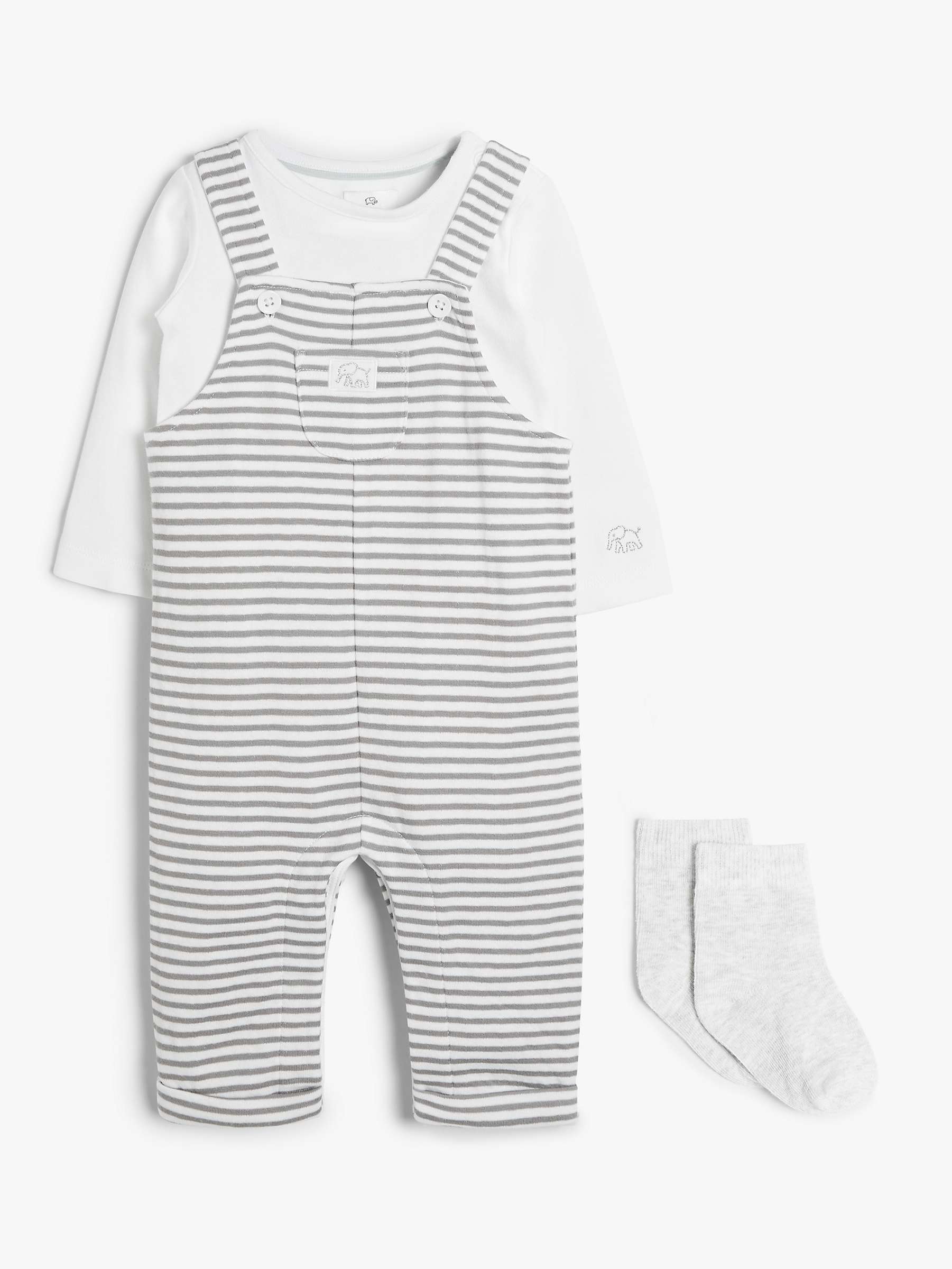 striped dungarees