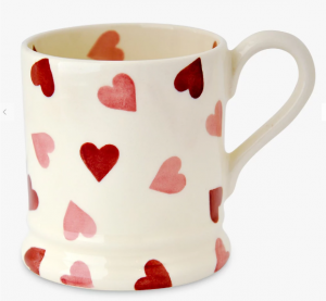 pink hearts valentine's day mug