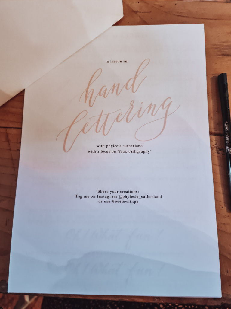 jet2 handlettering class with phylecia sutherland